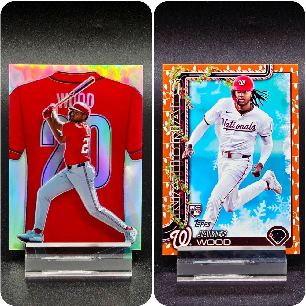 James Wood Numbers Gold Holiday Lights RC Washington Nationals Top Prospect